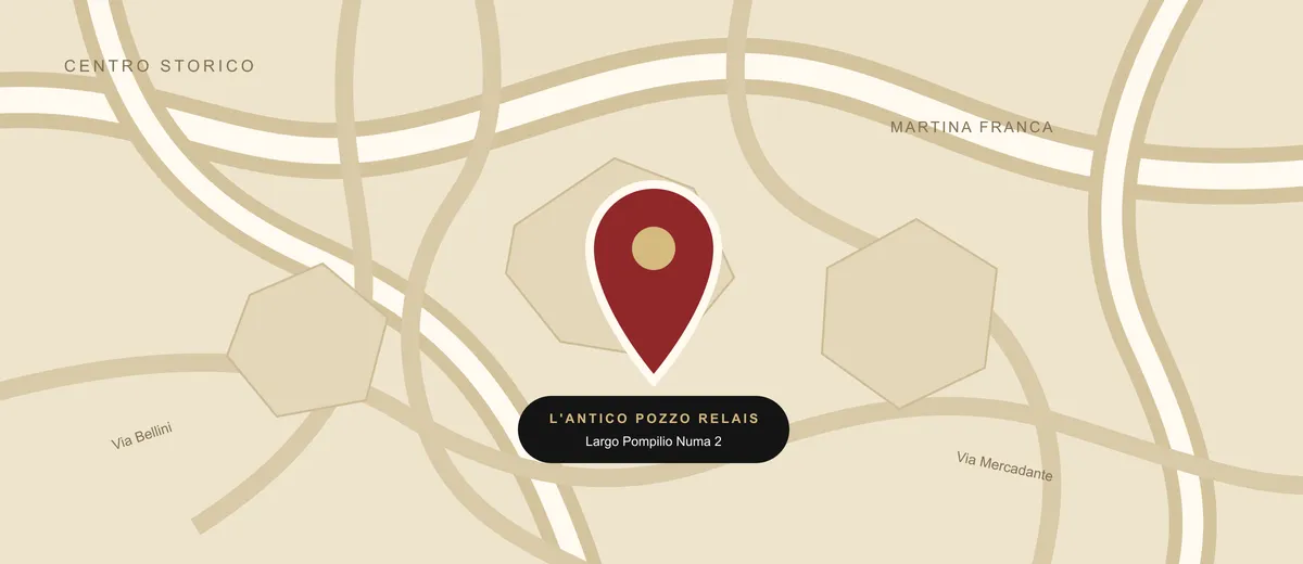 Schematic map: L'Antico Pozzo Relais, Largo Pompilio Numa 2, Martina Franca